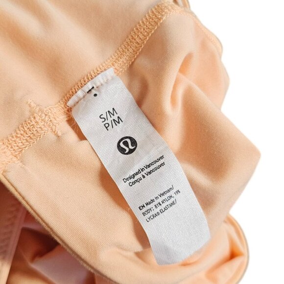 Lululemon Bend This V and Racer Bra *Light Support, A-C Cups Peach Bellini, S/M - Picture 6 of 6